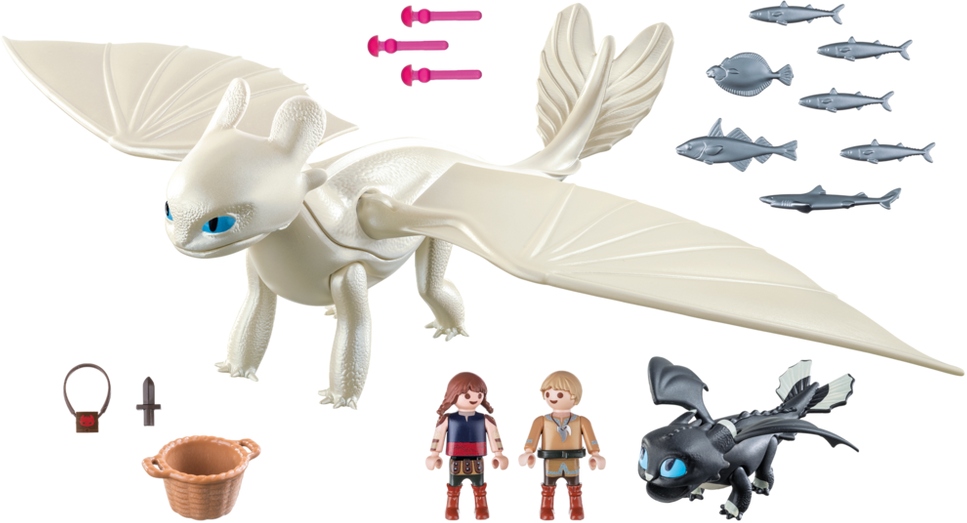 Light Fury and Baby Dragon with Kids – box_back