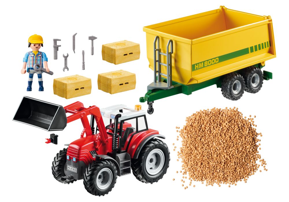 Tractor with Feed Trailer – box_back