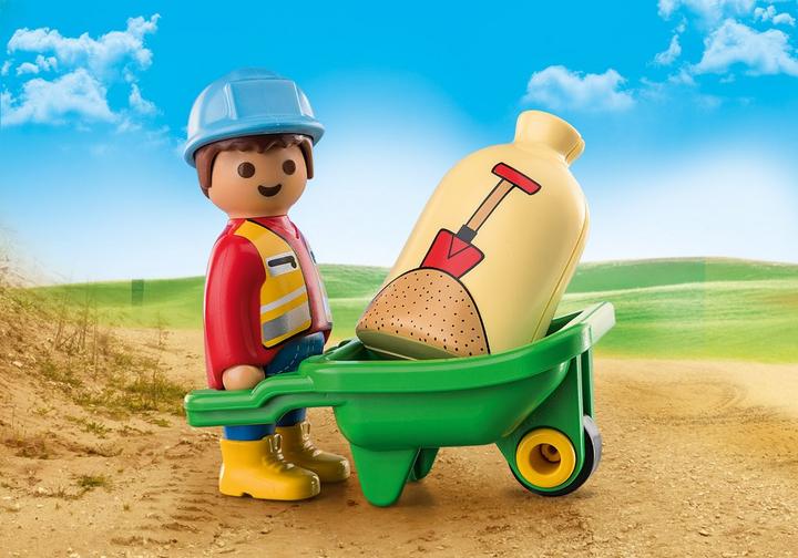 Construction Worker with Wheelbarrow