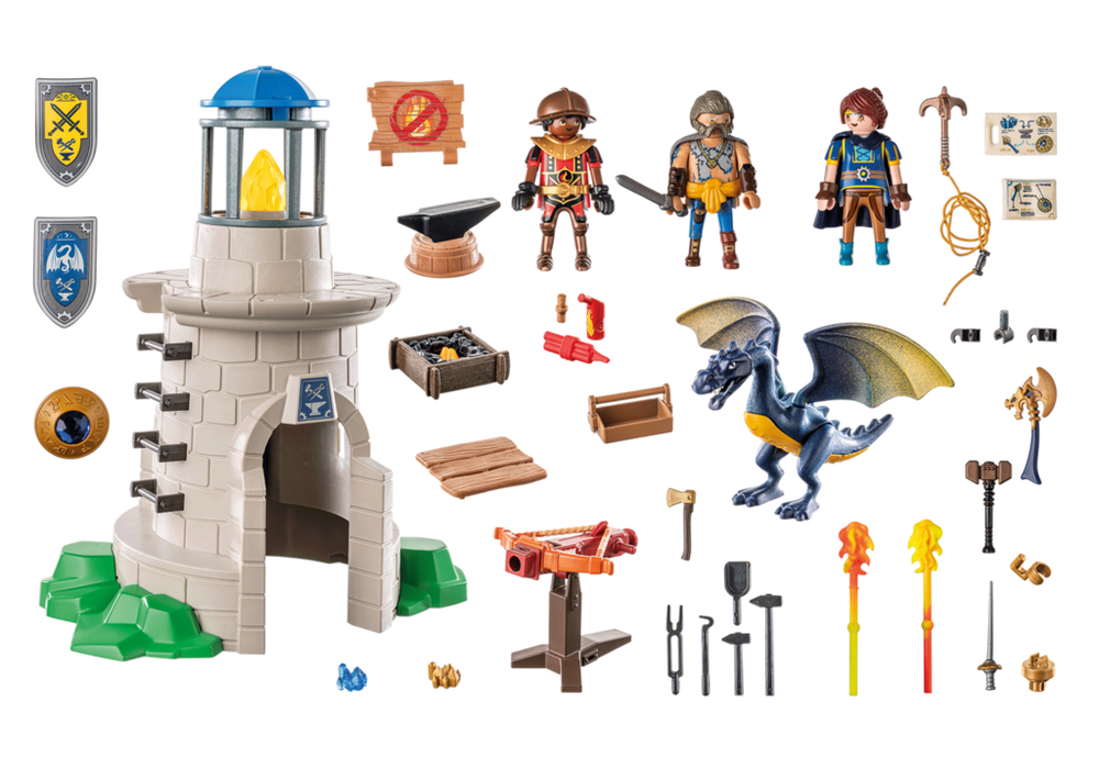 Knight's tower with smith and dragon – box_back