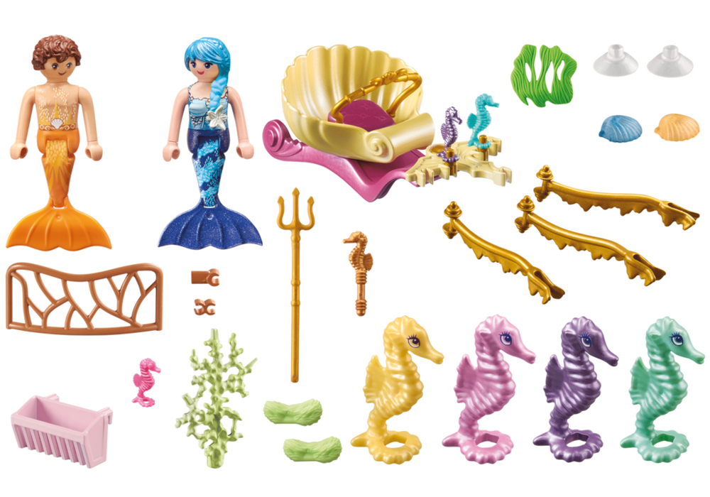 Mermaid with Seahorse Carriage – box_back
