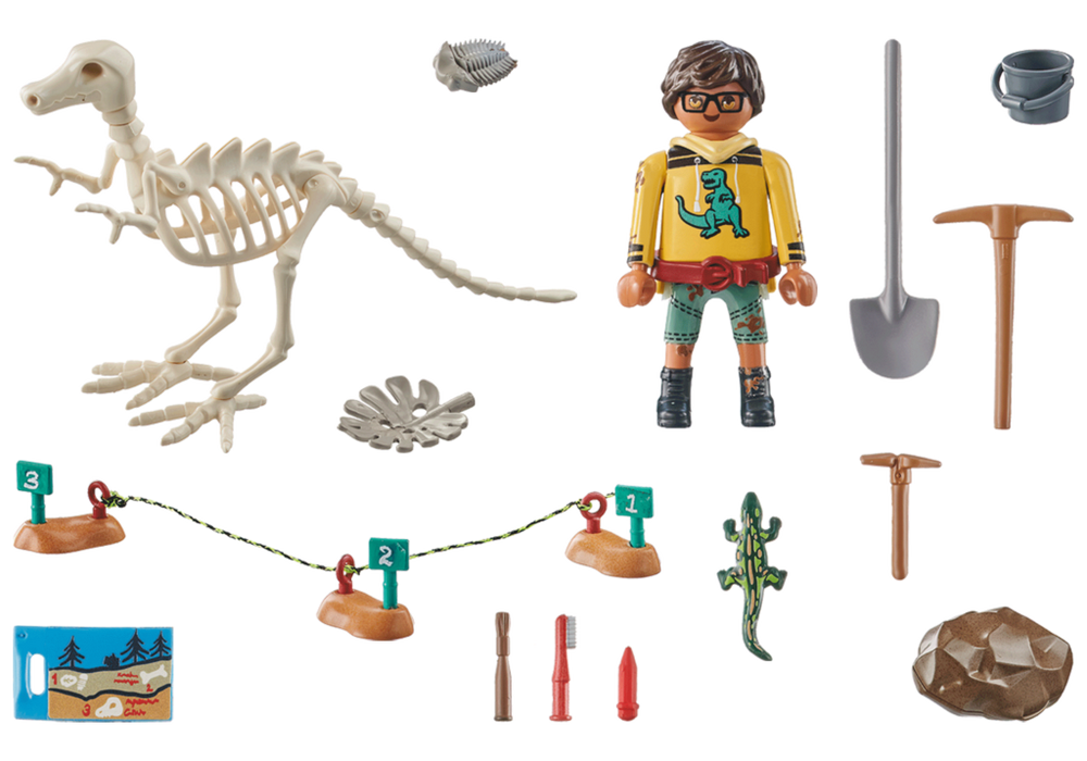 Archaeological dig with dinosaur skeleton – box_back